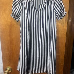 Tucker + Tate Navy and White Striped Nightgown
